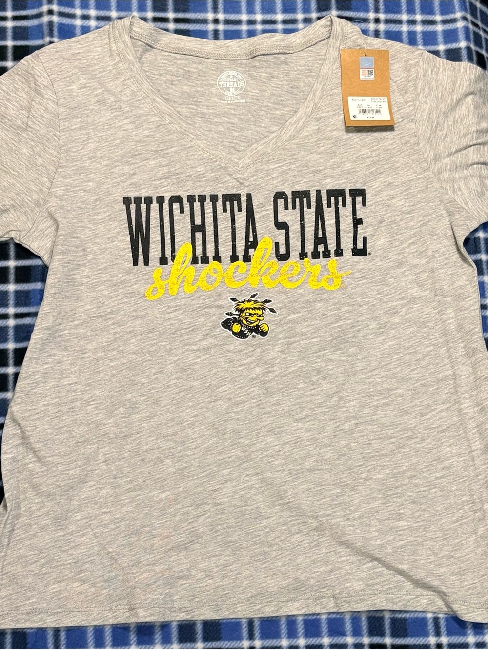 Rivalry Threads Wichita State Shockers Gray & Yellow Short Sleeve Tee